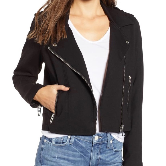 Blank NYC Jackets & Blazers - Blank NYC Black Knit Moto Jacket